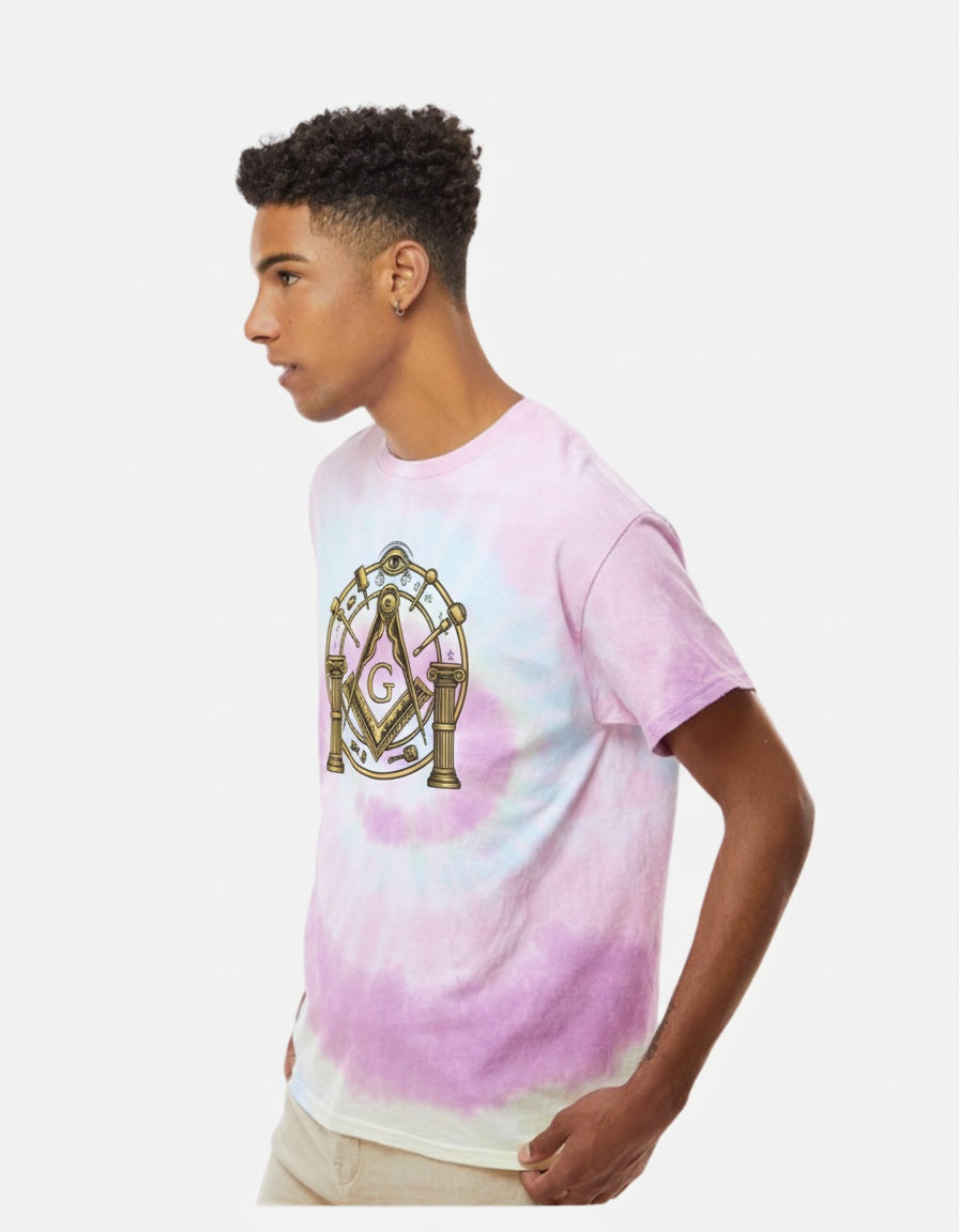 MasonView | Multi-Color Tie-Dyed T-Shirt ColorTone 1000