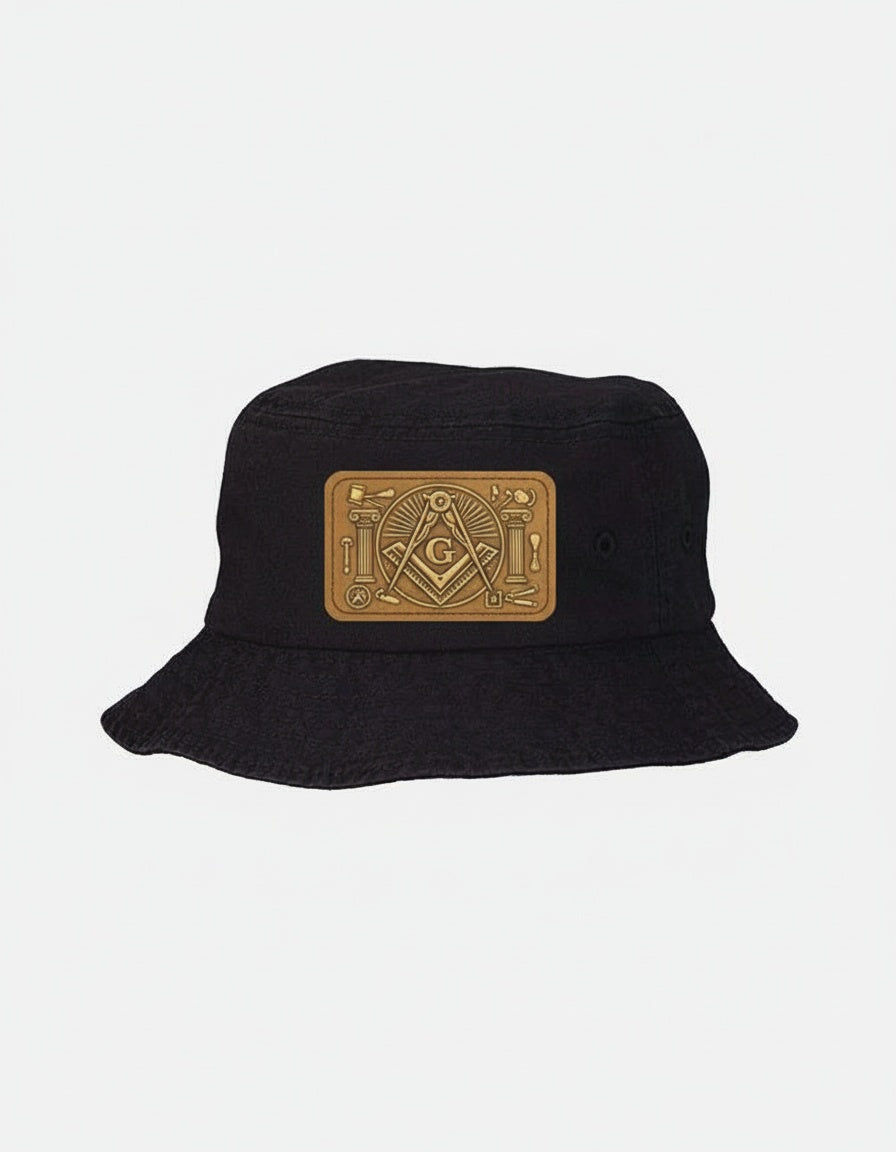 MasonView | Leather Patch Bucket Hat 2050