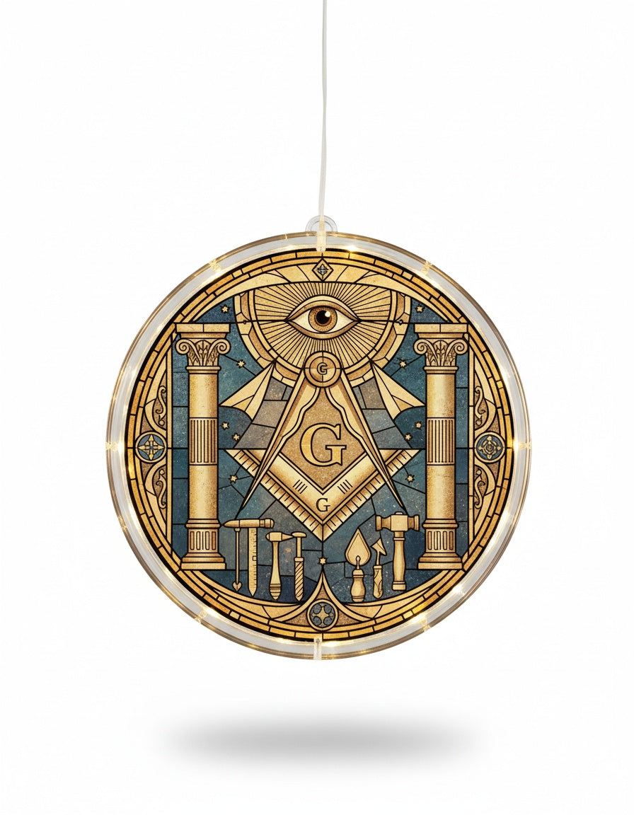 MasonView | Acrylic LED Hanging Light Lamp (Circle Frame)