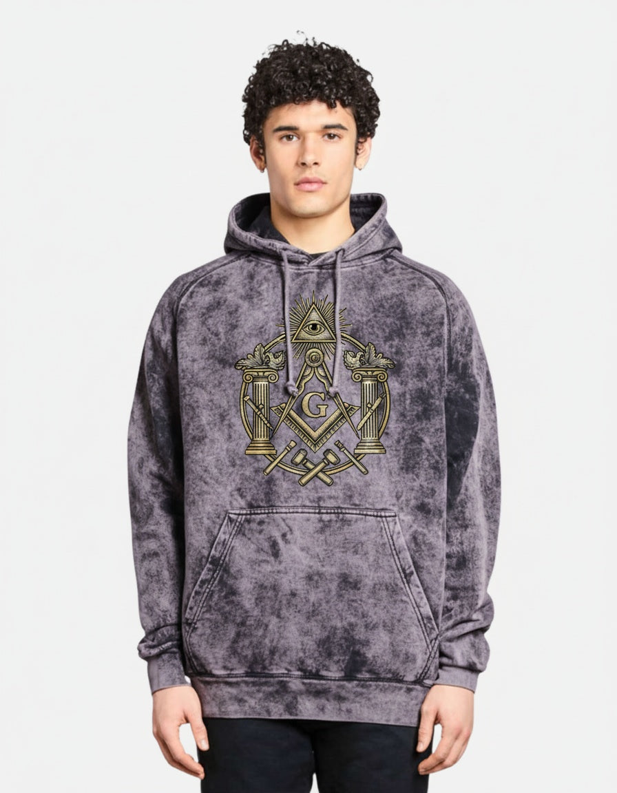 MasonView | Unisex Vintage Raglan Hooded Sweatshirt LST004