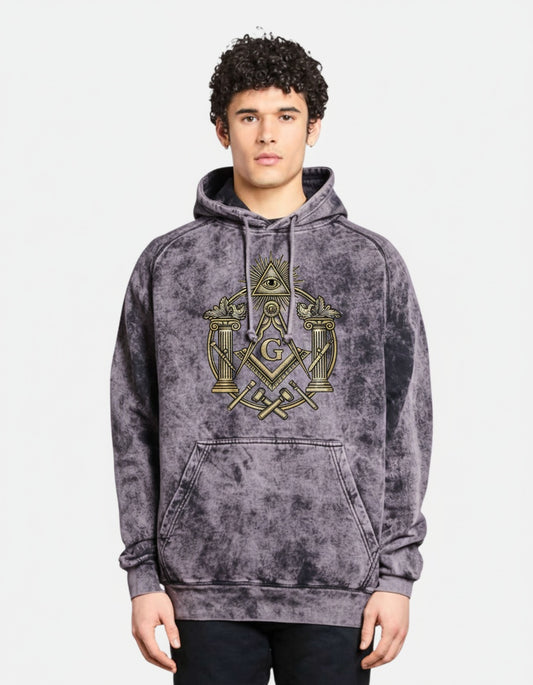 MasonView | Unisex Vintage Raglan Hooded Sweatshirt LST004